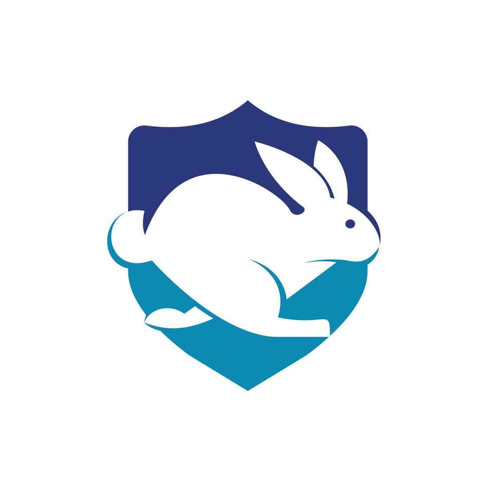 konijn vector logo ontwerp. creatief rennen konijn of konijn logo vector concept element.