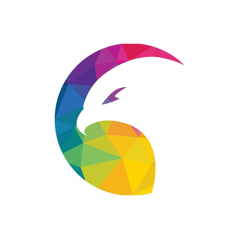 valk vector logo ontwerp. creatief logo ontwerp concept met artistiek en vereenvoudigd vogel.