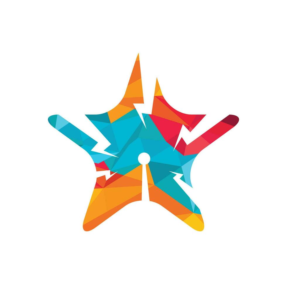 ster technologie logo ontwerp. abstract tech logo. vector