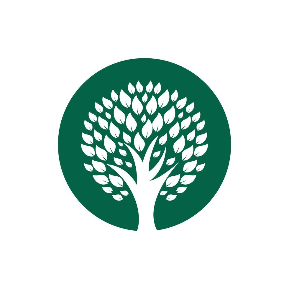 groen boom vector logo ontwerp. natuurlijk Product, biologisch winkel, ecologie bedrijf, alternatief geneesmiddel, groen eenheid, tuin, landbouw, Woud enz.