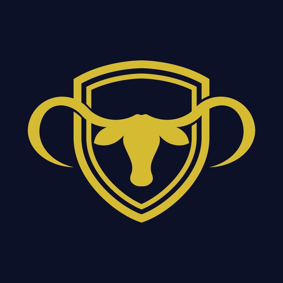 Texas langhoorn, land western stier vee wijnoogst retro logo vector