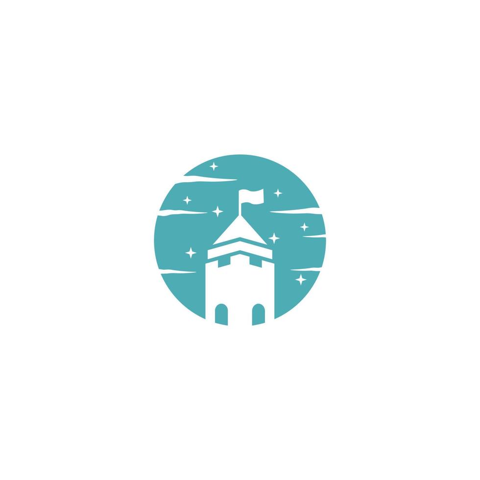 kasteel gebouw vector logo ontwerp