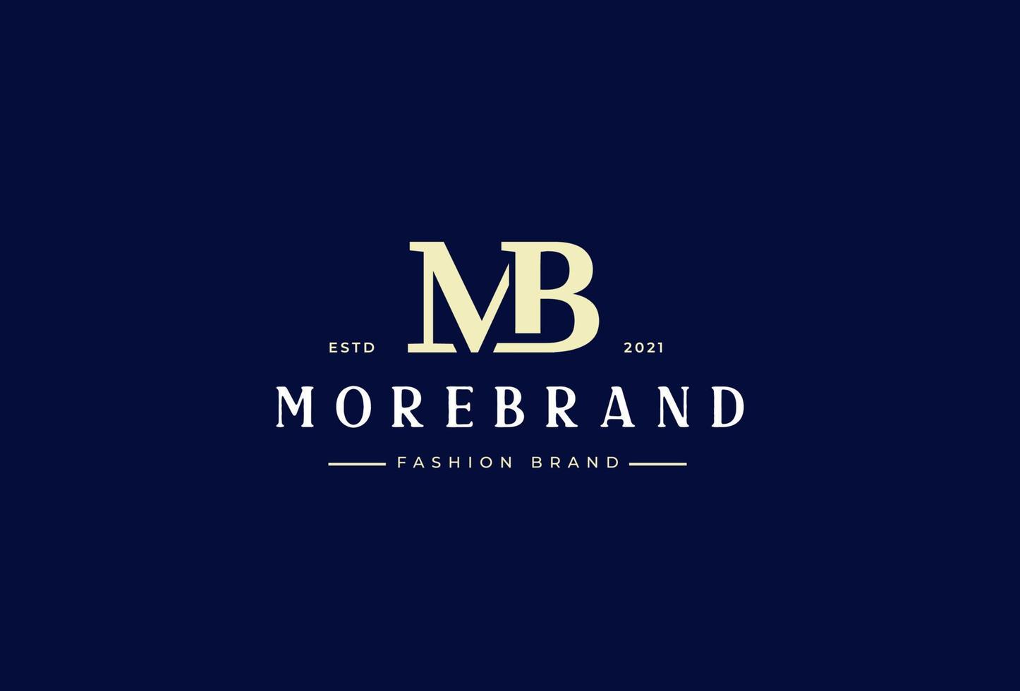 eerste brief m b logo wijnoogst stijl ontwerp concept. eerste symbool voor merk zakelijke bedrijf identiteit. alfabet vector element