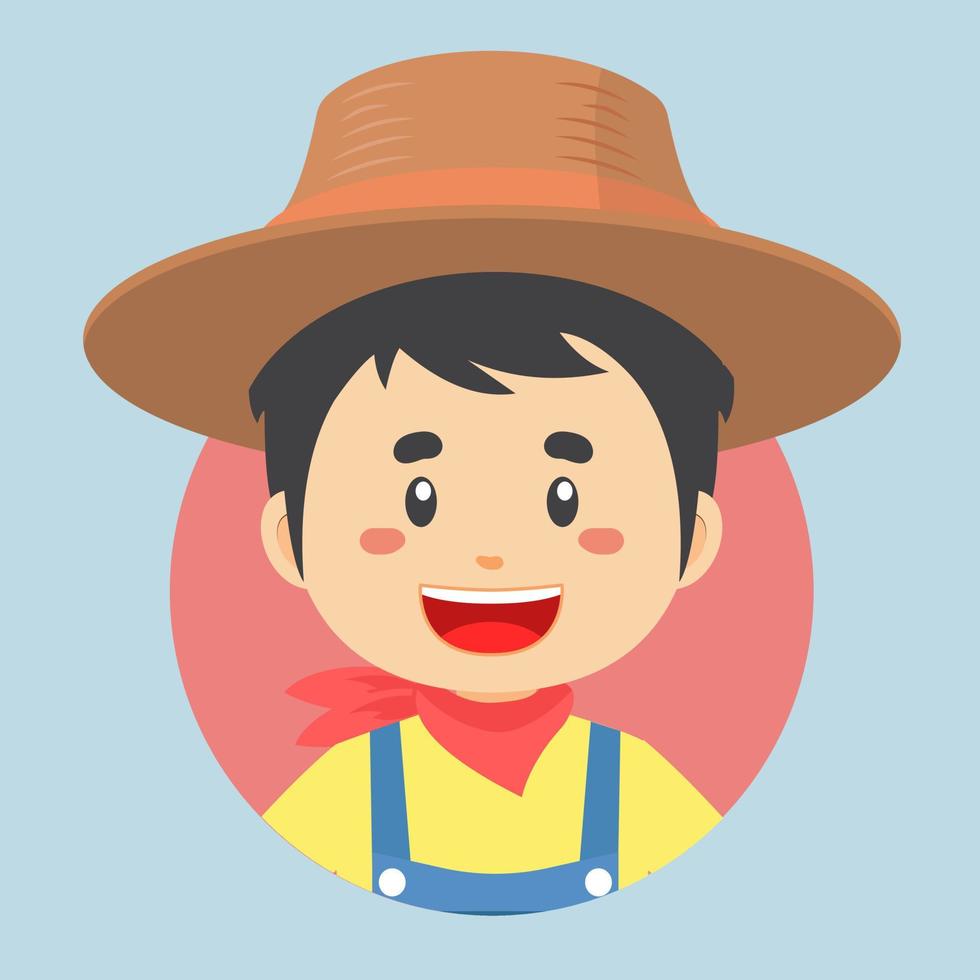 avatar van een boer karakter vector