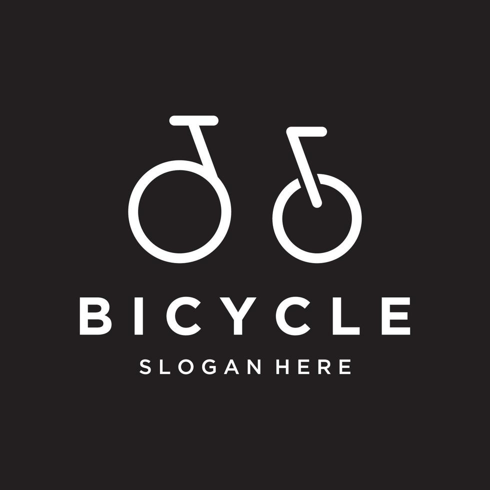 fiets meetkundig sjabloon logo creatief ontwerp geïsoleerd achtergrond.racen fiets, wedstrijd, sport. vector