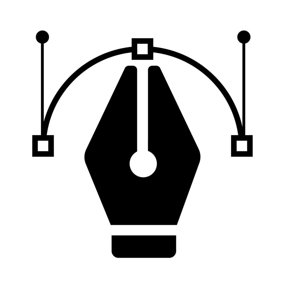 pen gereedschap geïsoleerd minimalistische icoon Aan wit achtergrond vector