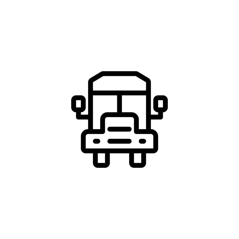 school- bus icoon. schets icoon vector