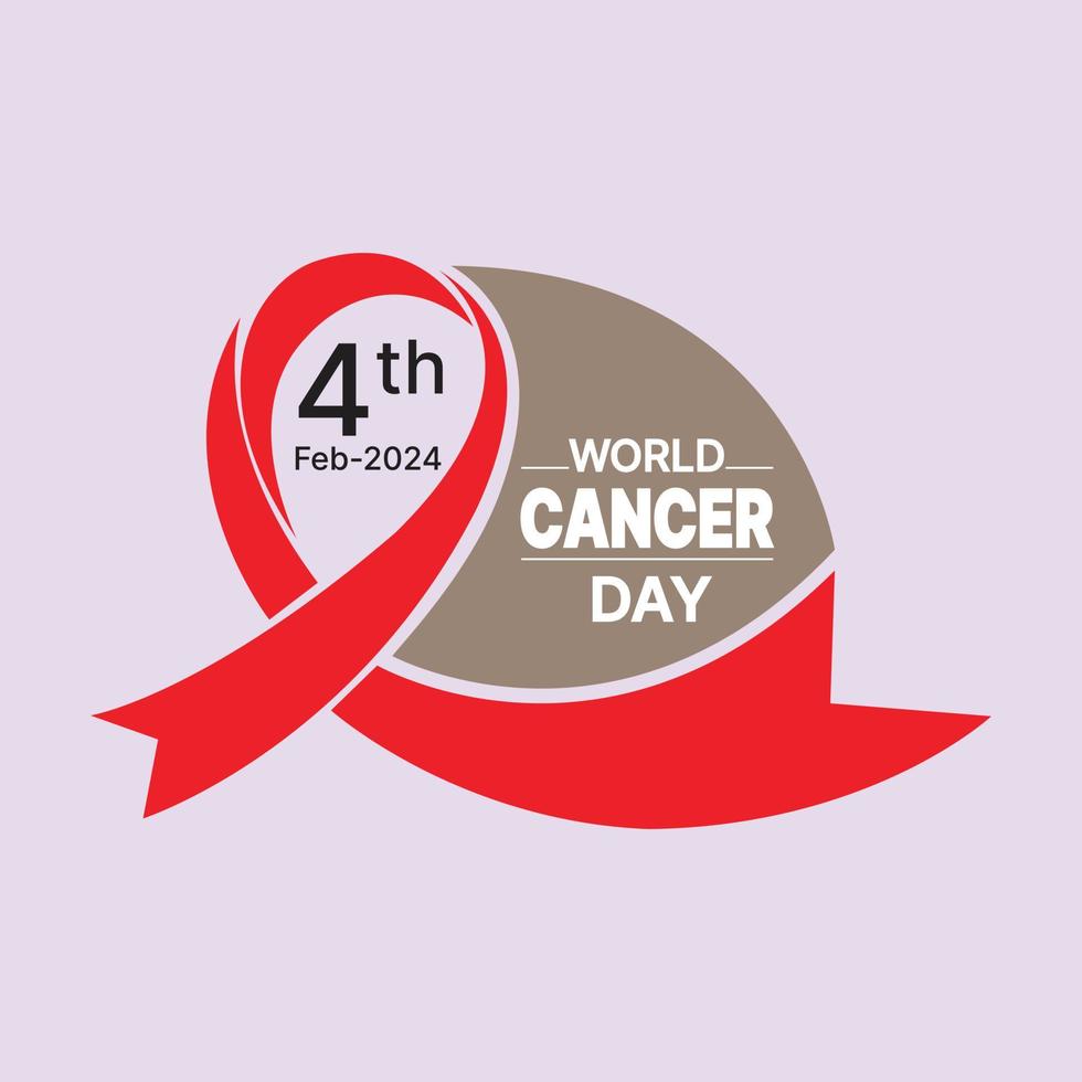 wereld kanker dag 4e februari vector