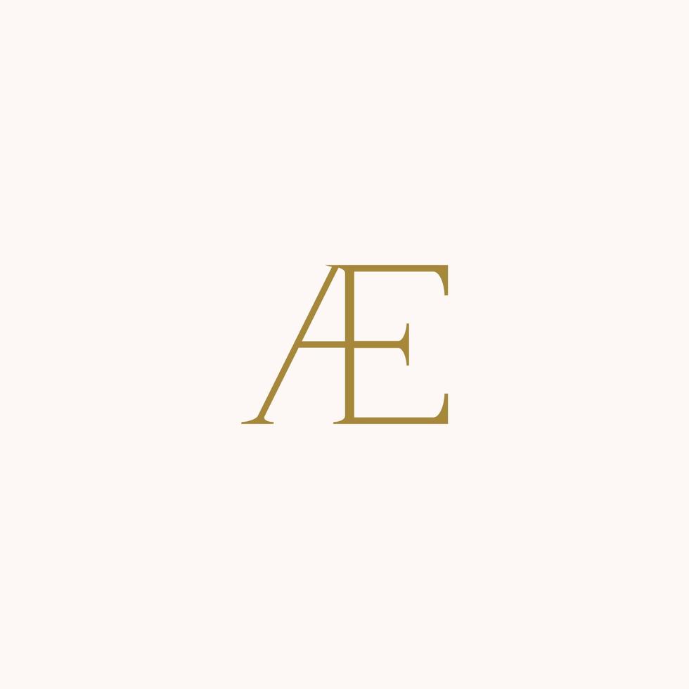 minimalistische en elegant ae brief met serif stijl logo ontwerp vector. perfect voor mode, kunstmatig, branding, en creatief studio vector