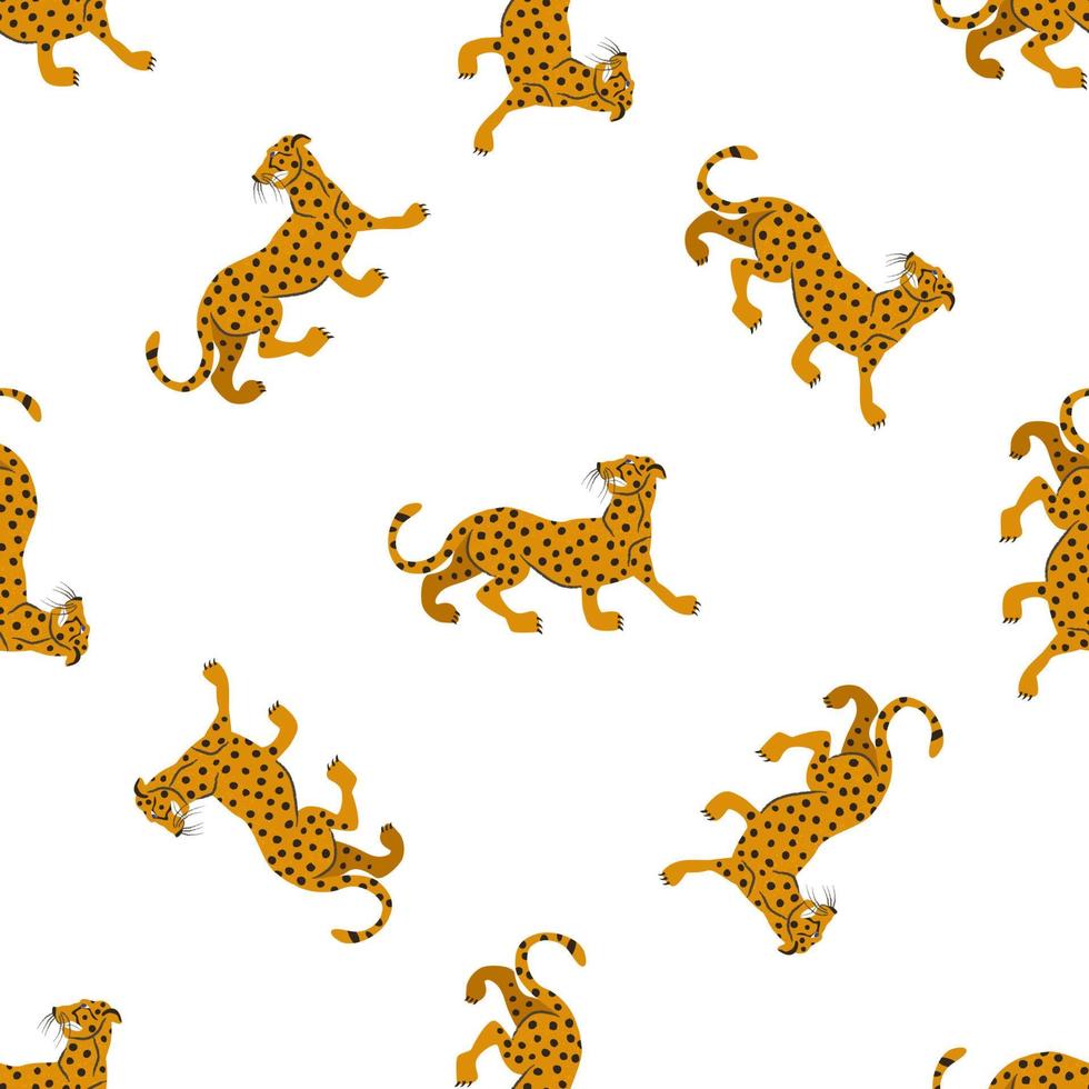 Jachtluipaard naadloos patroon. vector illustratie