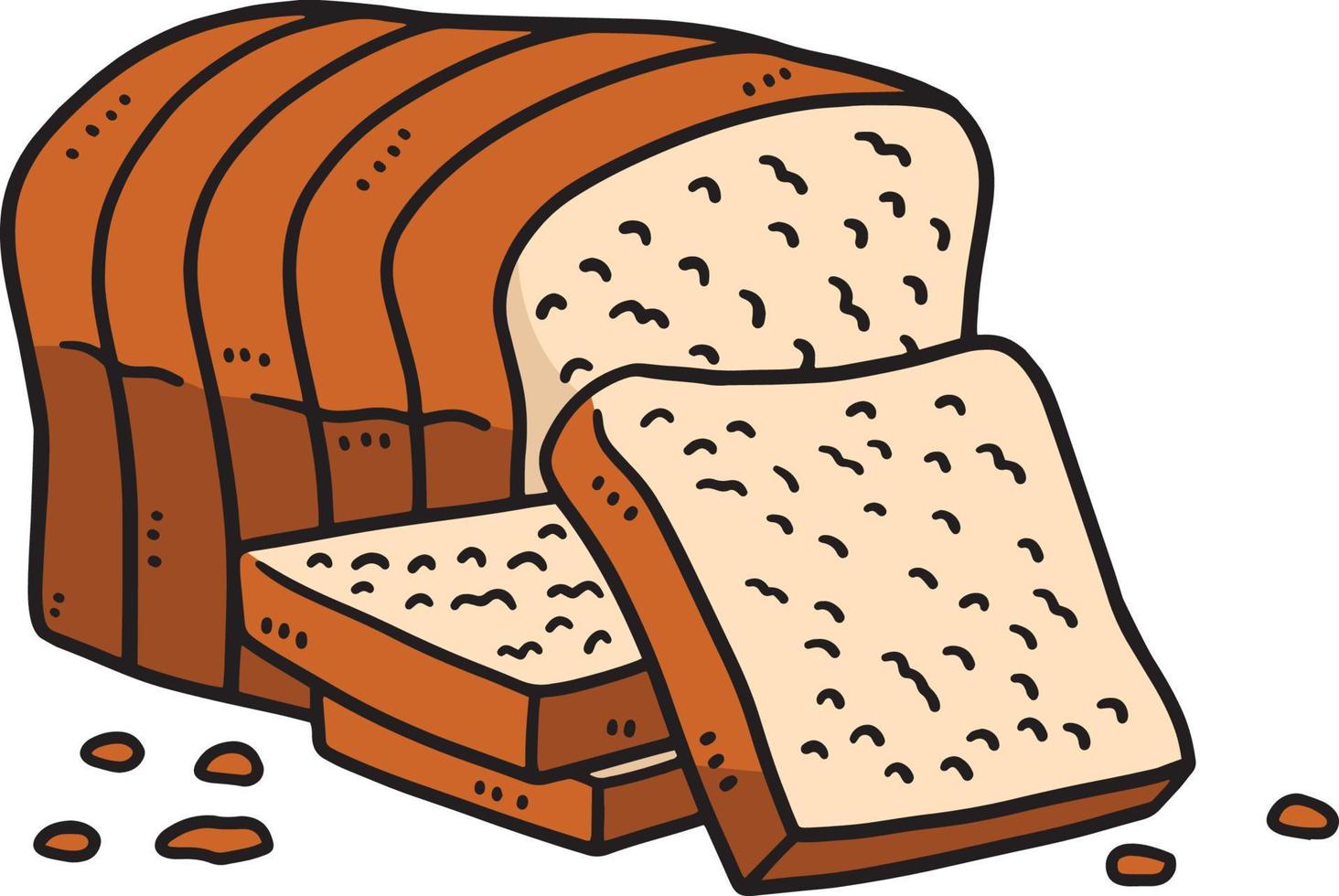 Ramadan plak brood brood tekenfilm gekleurde clip art vector