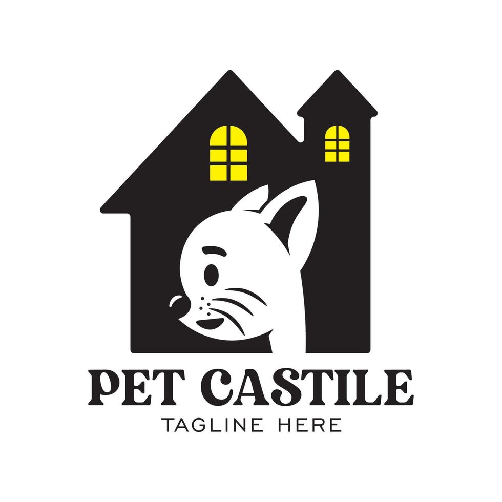 kat en Castilië vector illustratie, perfect voor huisdier winkel en zorg logo