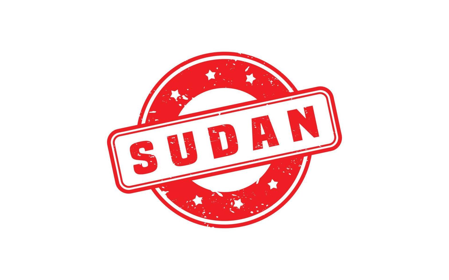 Soedan postzegel rubber met grunge stijl Aan wit achtergrond vector