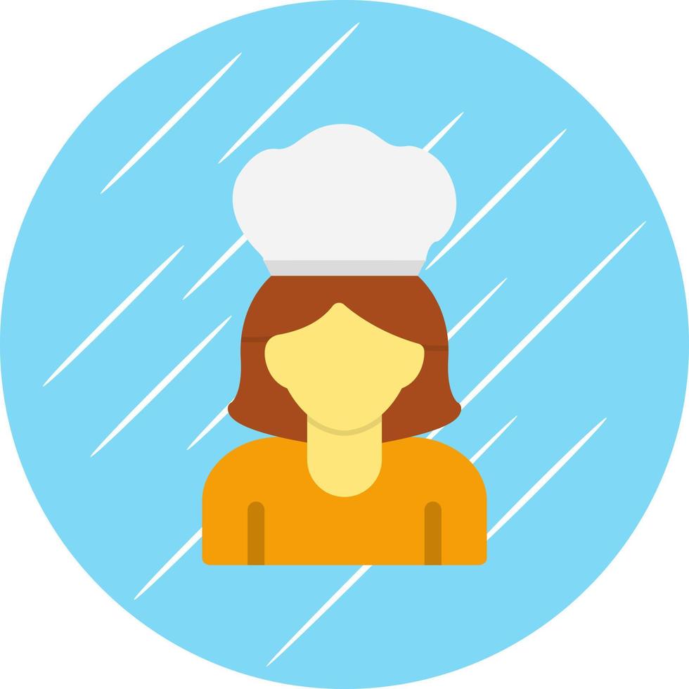 chef vrouw vector icoon ontwerp