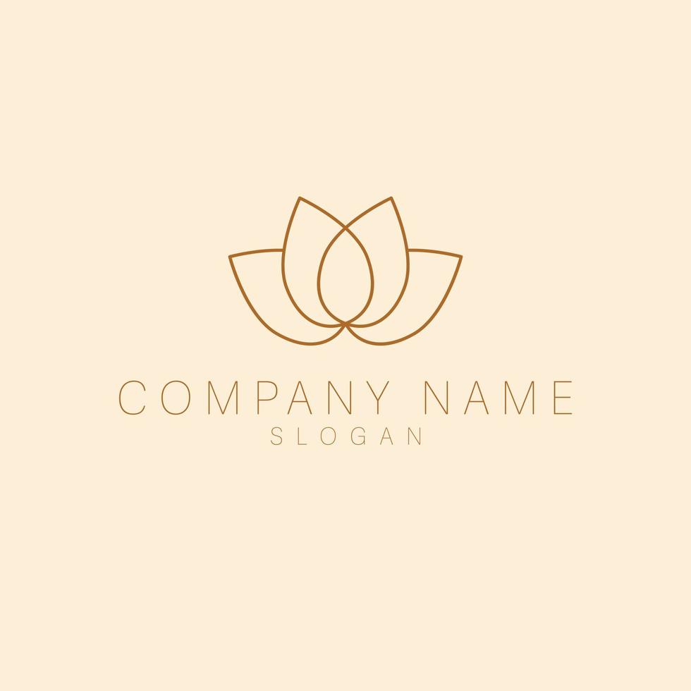 hand- getrokken lotus logo ontwerp. luxe kaars logo sjabloon. vlak logo. vector