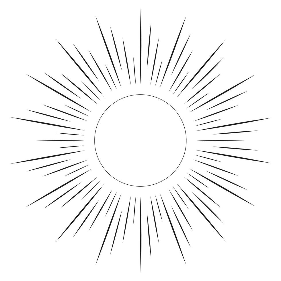 Boheems icoon met zon. zonsondergang zonsopkomst icoon. reizen icoon. vector