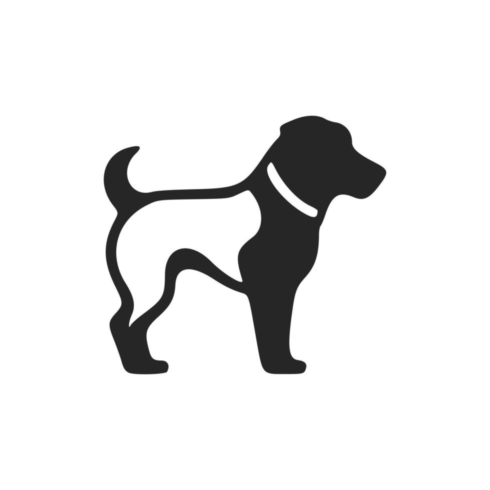 elegant zwart wit logo hond. geïsoleerd. vector