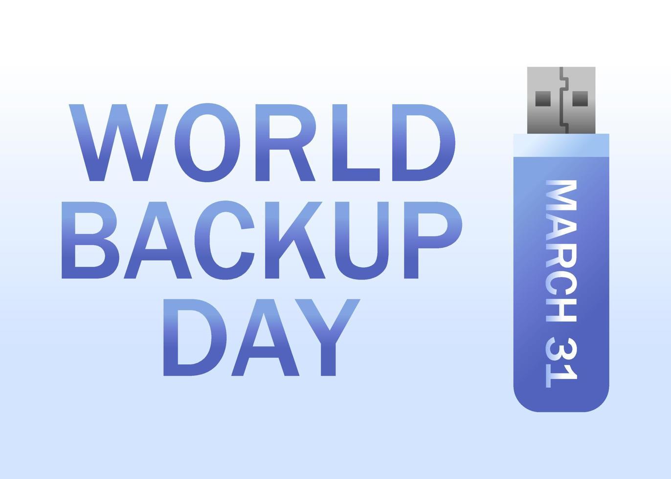 vector illustratie van banier voor wereld backup dag. maart 31.