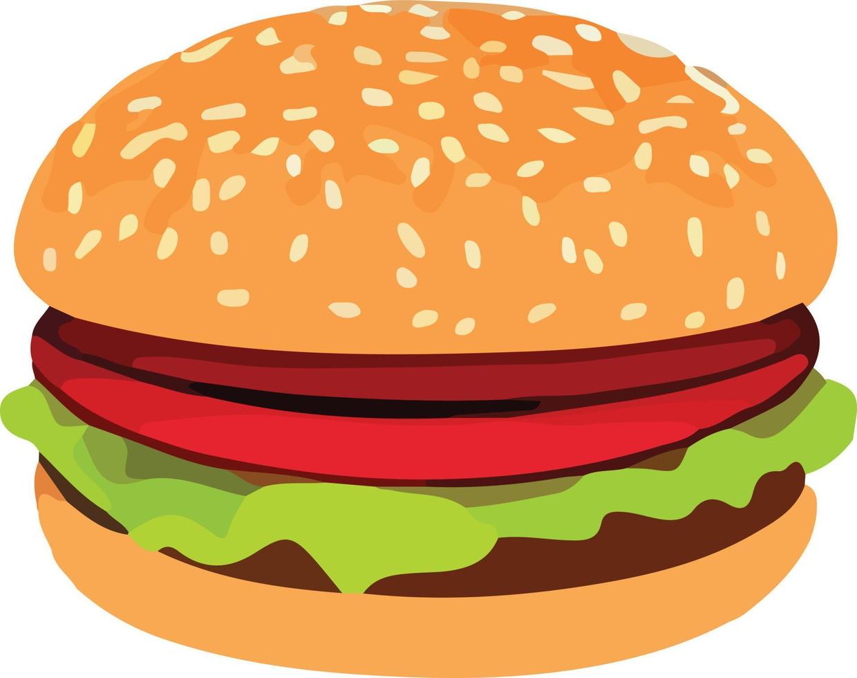 cheeseburger Aan een wit achtergrond. vector