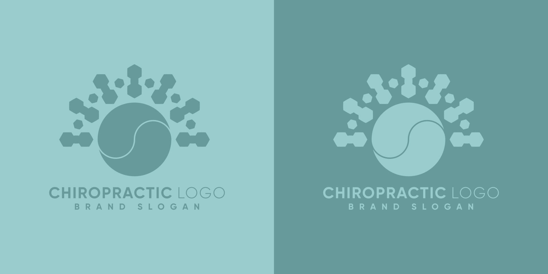 terug bot chiropractie logo met modern stijl premie vector