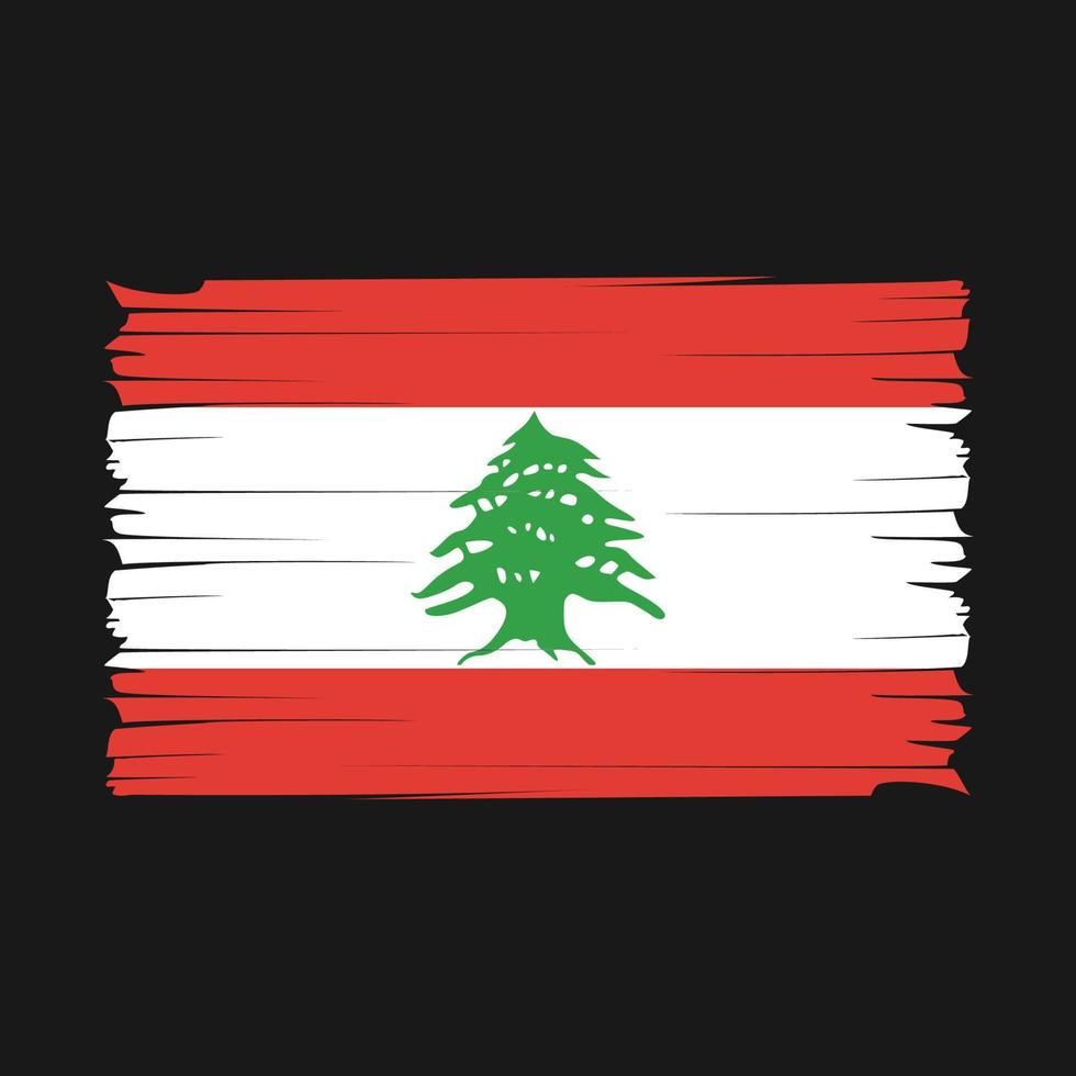 Libanon vlag borstel vector