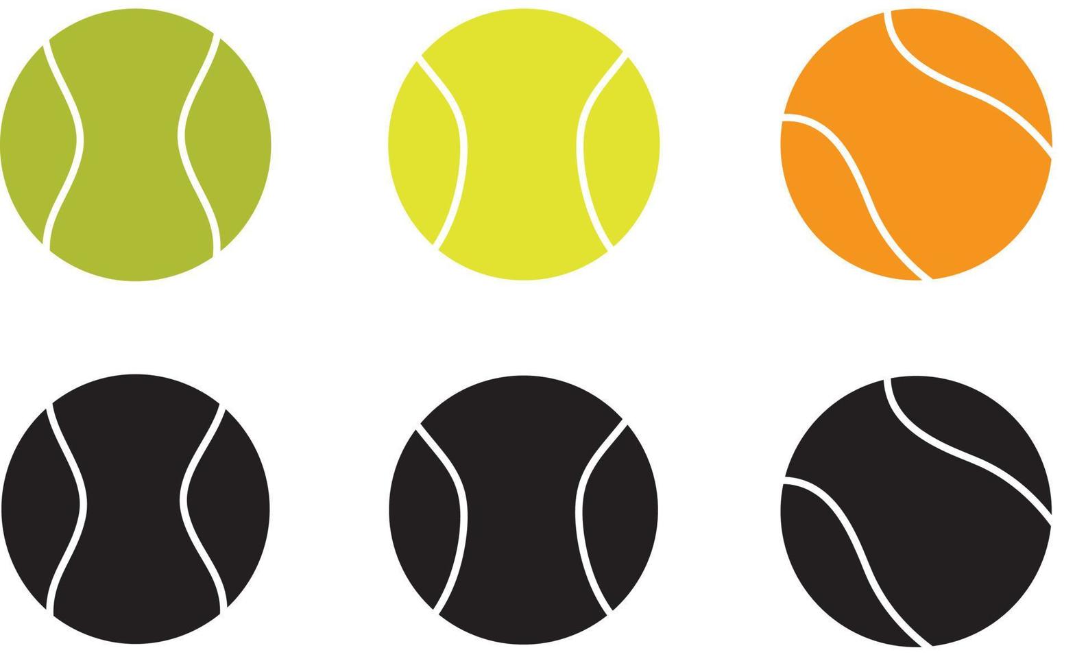 tennis ballen Aan wit achtergrond. reeks van geel, groen en zwart volume tennis ballen, vector illustratie eps 10