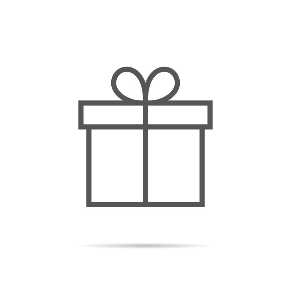 geschenk doos, Cadeau icoon vector in lijn stijl