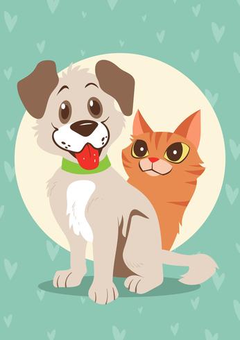 Puppies en Kittens vector