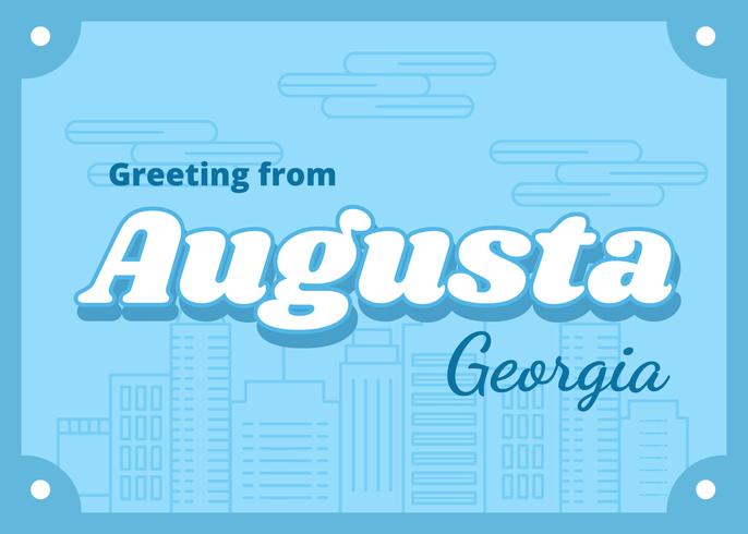 Augusta Georgia briefkaart vector
