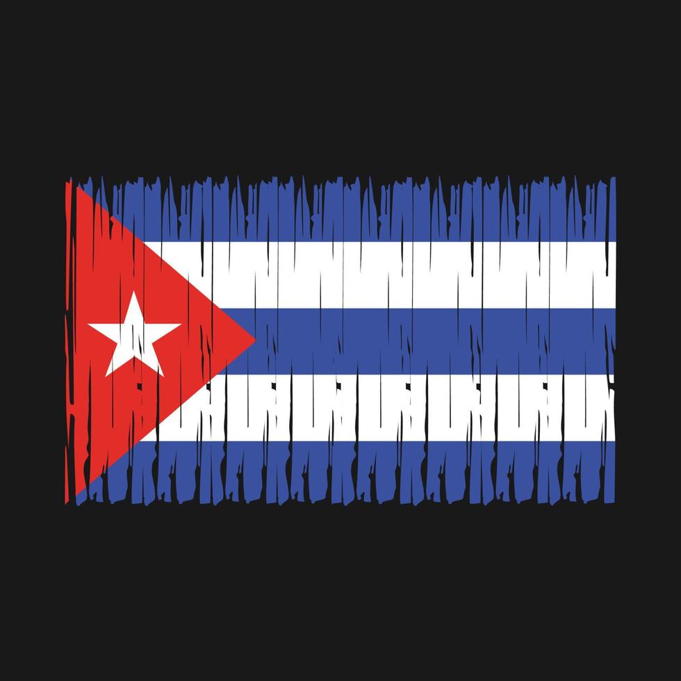 Cuba vlag borstel vector