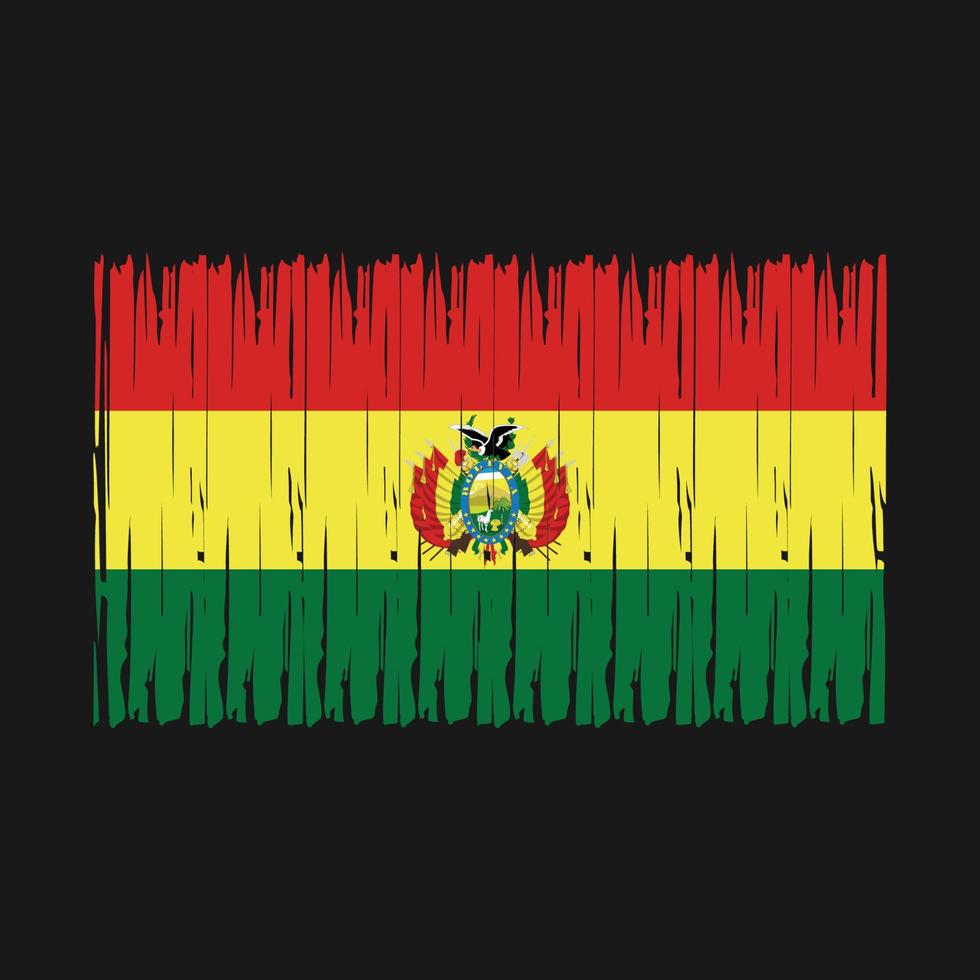 vlag borstel van Bolivia vector