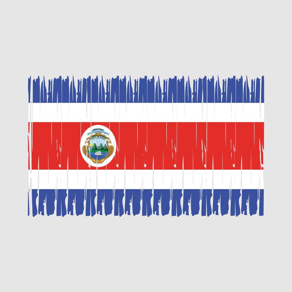 costa rica vlag borstel vector