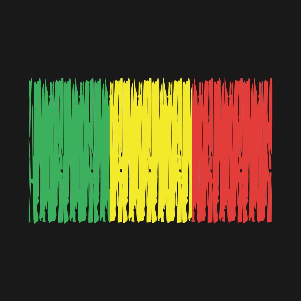 Mali vlag borstel vector