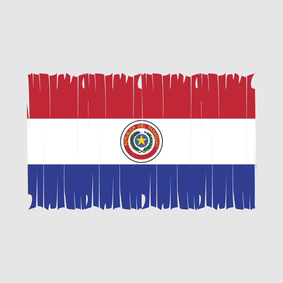 Paraguay vlag borstel vector illustratie