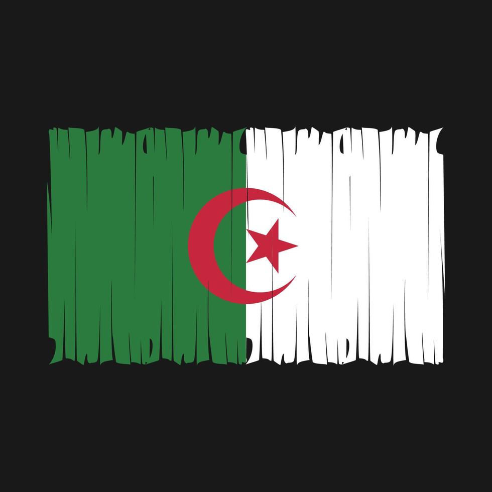 Algerije vlag borstel vector illustratie