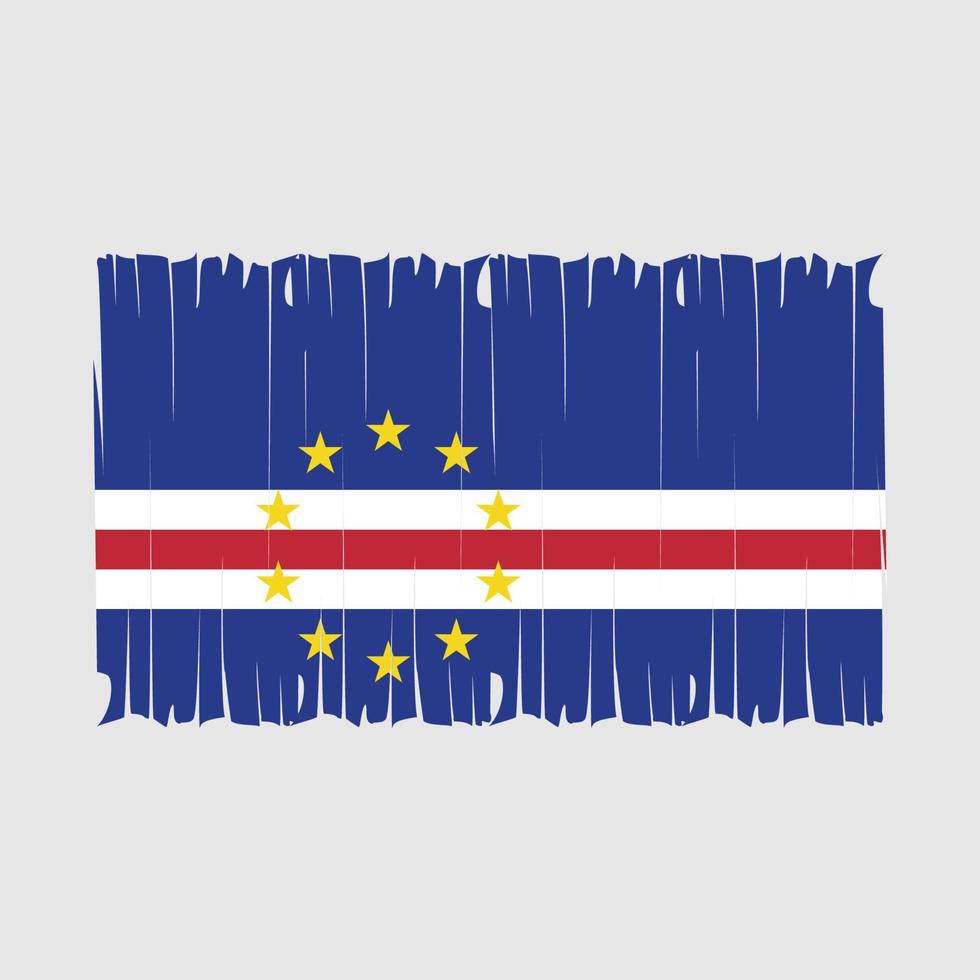 kaap verde vlag borstel vector illustratie