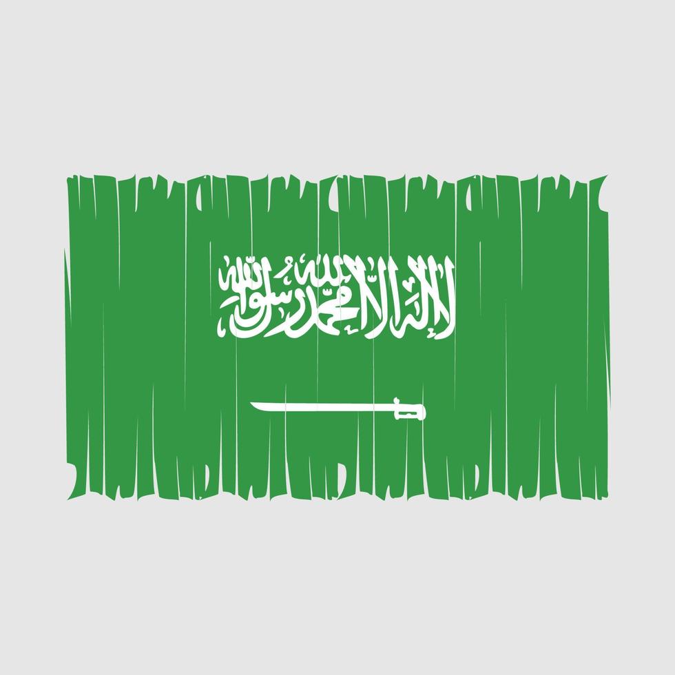 saudi Arabië vlag borstel vector illustratie