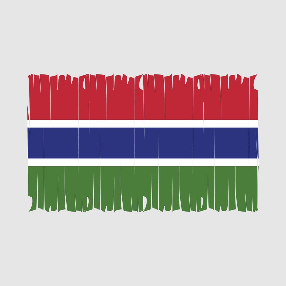 Gambia vlag borstel vector illustratie