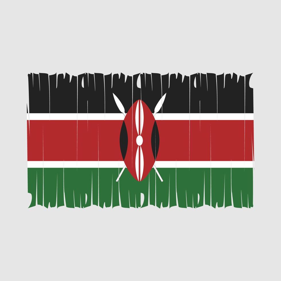 Kenia vlag borstel vector illustratie