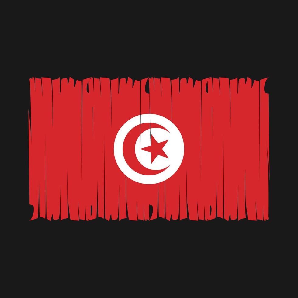 Tunesië vlag borstel vector illustratie