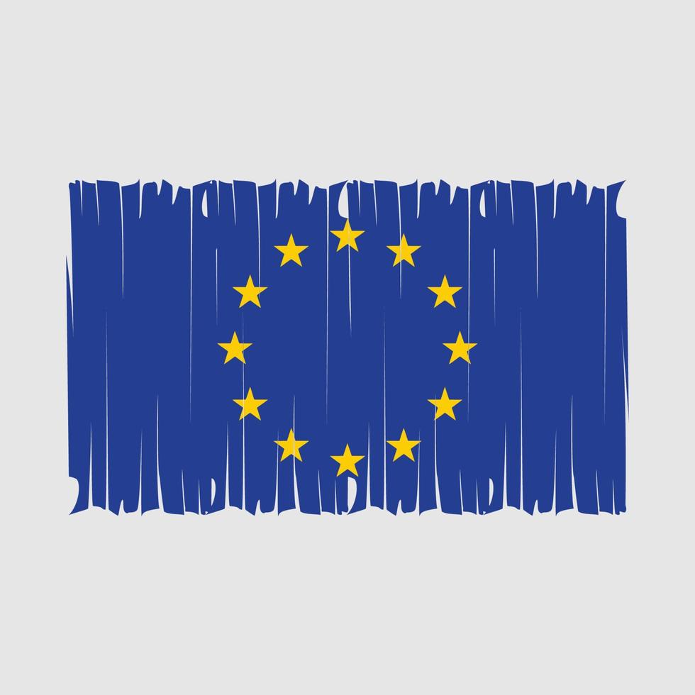 Europese vlag borstel vector illustratie