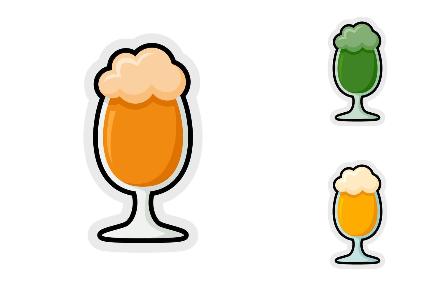 Notitie sticker reeks met bier vector