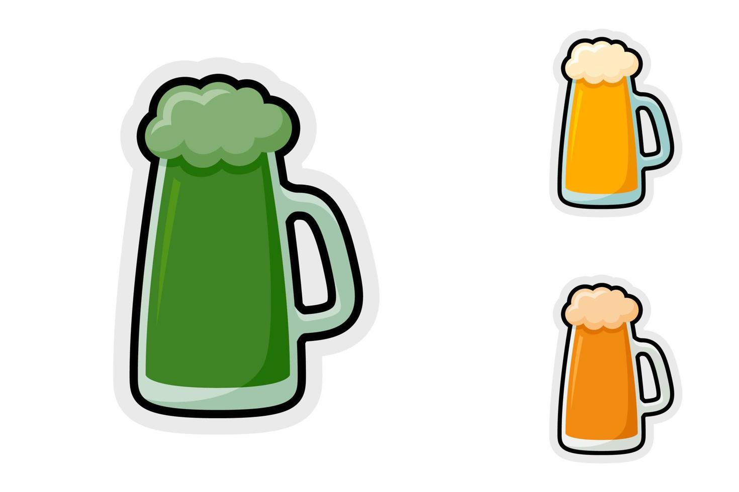 Notitie sticker reeks met bier vector