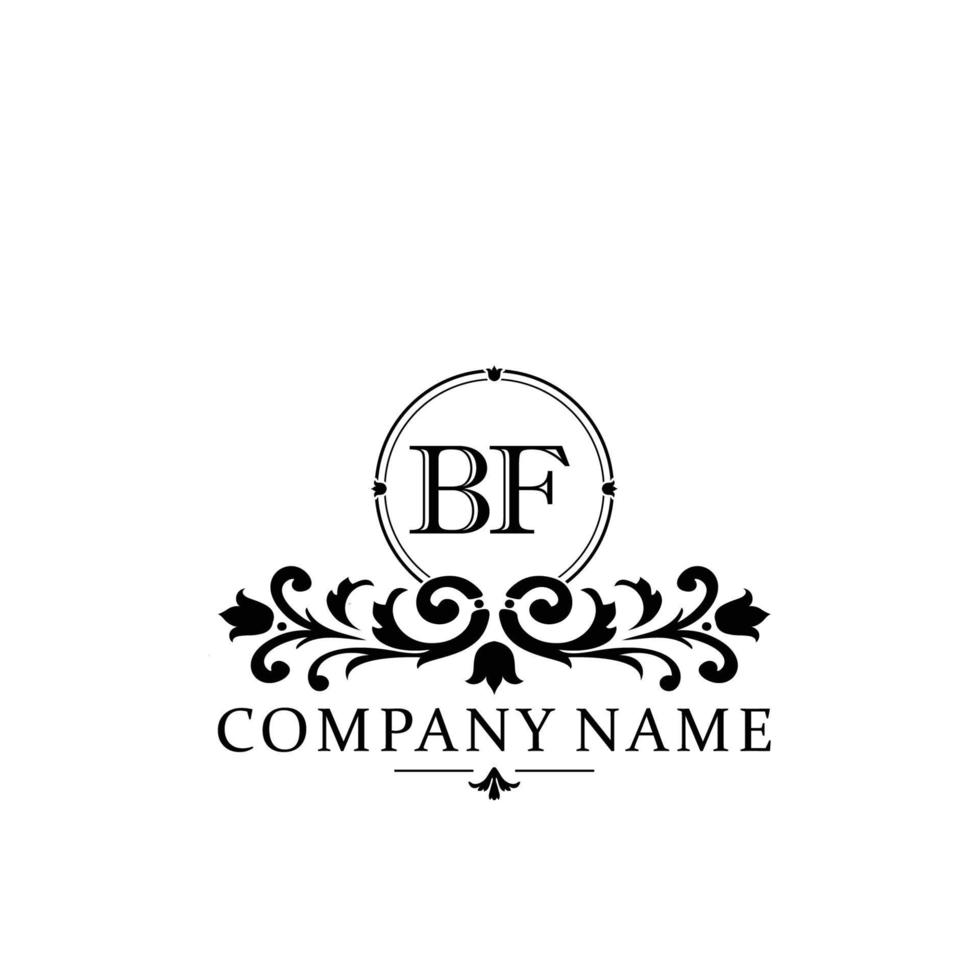 brief bf bloemen logo ontwerp. logo voor Dames schoonheid salon massage kunstmatig of spa merk vector