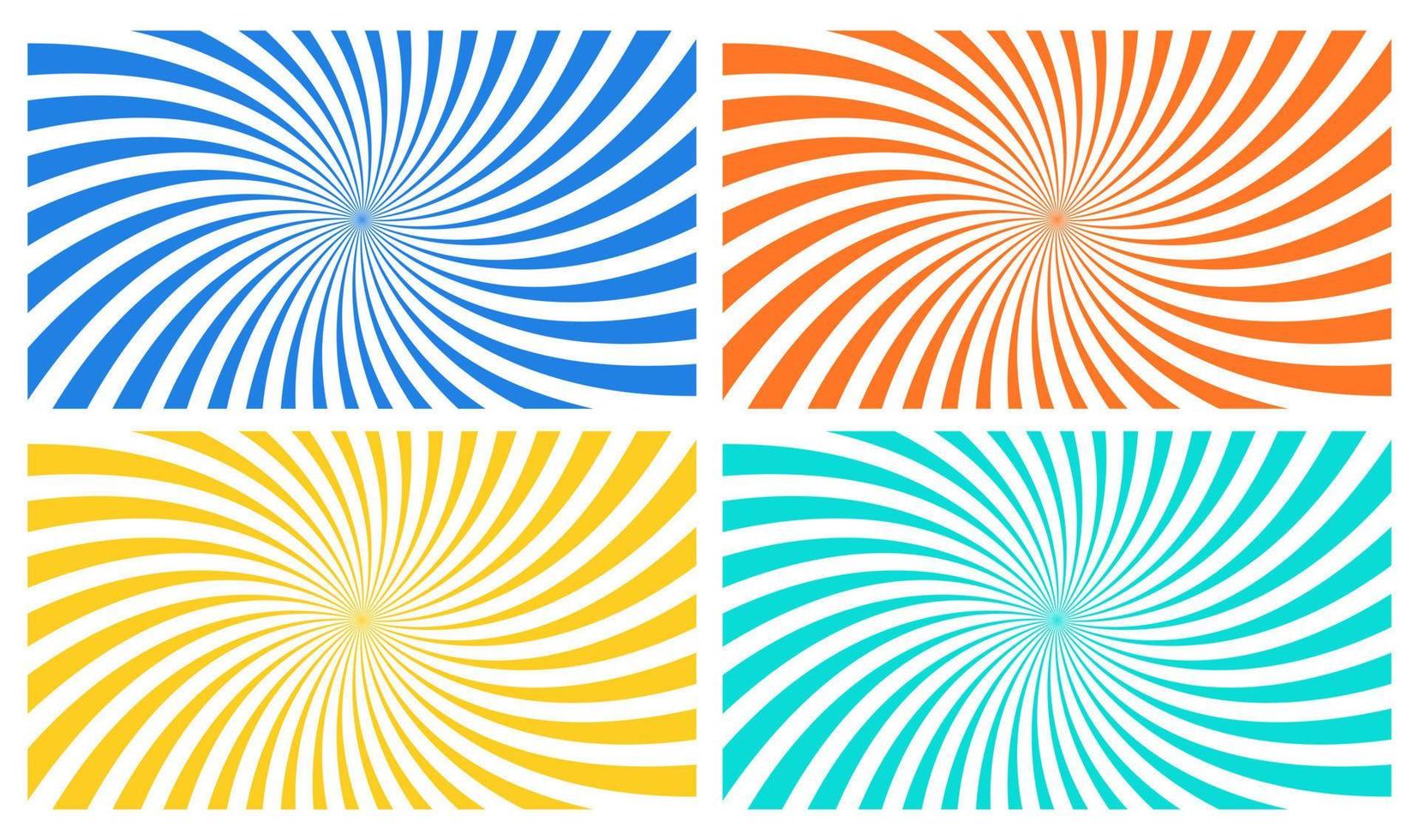 radiaal zonnestraal breed achtergrond kleurrijk vector reeks
