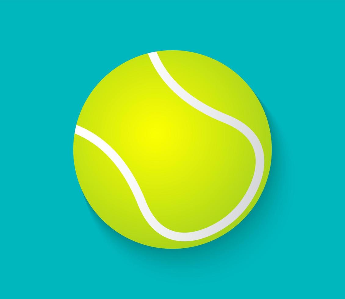 realistisch groen tennis badminton bal geïsoleerd vector illustratie