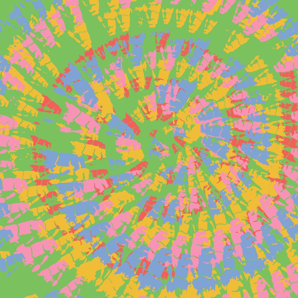abstract feestelijk kleurrijk hippie achtergrond, ronde helder regenboog stropdas kleurstof patroon. groovy vector illustratie. gek boho spiraal kolken verf.