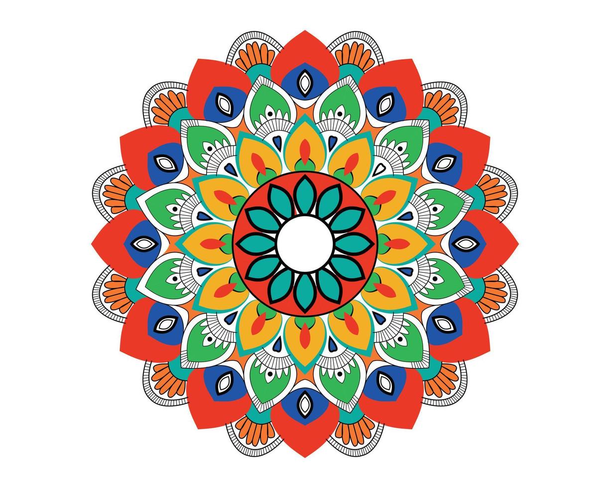 sier- kleurrijk mandala ontwerp vector