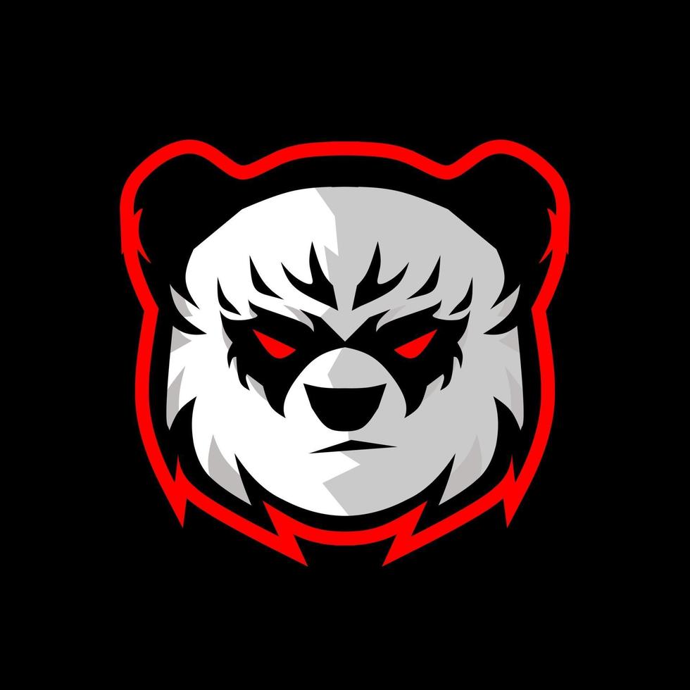 Panda mascotte logo vector