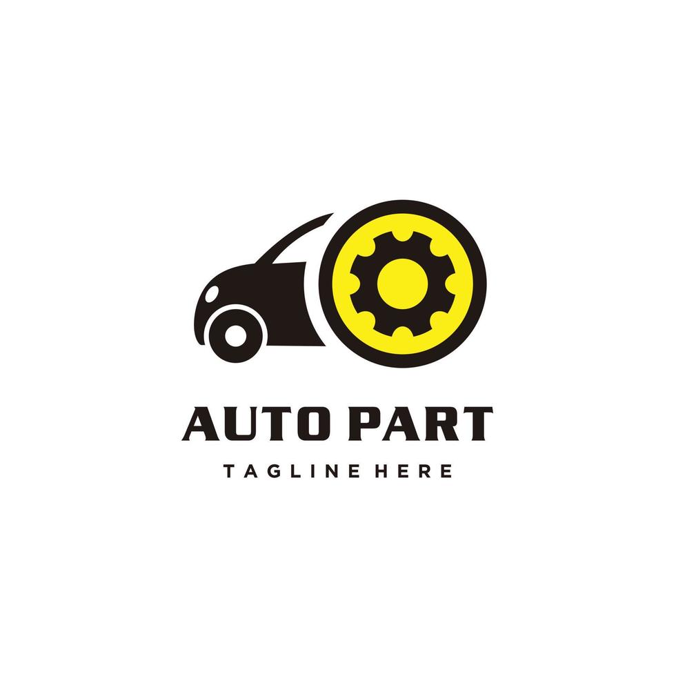 auto garage, onderhoud auto, automotive en een deel logo ontwerp vector icoon inspiratie